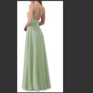 Azazie Bree Dusty Sage Bridesmaid Dress